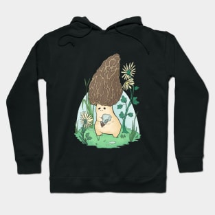 Cute Mushroom With Bird Skull Oddities Design Hoodie